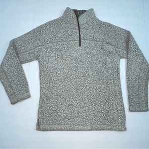 True Grit xs Sherpa cream quarter zip sweater